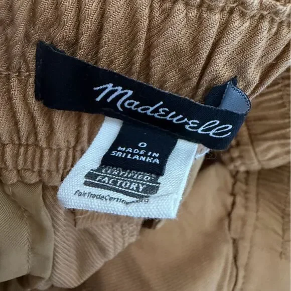 Madewell The Neale Straight-Leg Pleated Trouser Pant in Drapeweave in Toffee - Picture 11 of 13